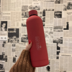 Tumblebee Tumbee duplafalú acél termosz kulacs Berry Red