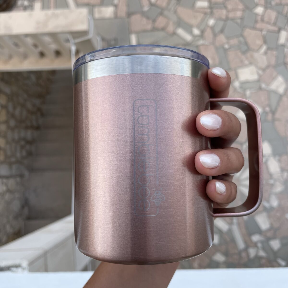 Tumblebee Hordozható Utazó Termosz Bögre 350ml Rose Gold