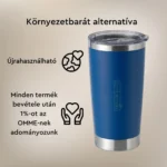 Hordozható hőtartó Termosz Utazó Pohár 500ml fém szívószállal