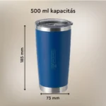 Hordozható hőtartó Termosz Utazó Pohár 500ml fém szívószállal