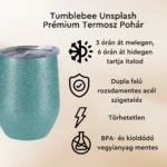 Tumblebee Unsplash duplafalú Acél Hordozható Thermo Kávés Pohár
