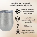 Tumblebee Unsplash duplafalú Acél Hordozható Thermo Kávés Pohár