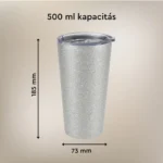 Tumblebee duplafalú Acél Hordozható Thermo Kávés Pohár