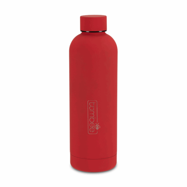 Tumblebee Tumbee duplafalú acél termosz kulacs Berry Red
