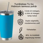 Hordozható hőtartó Termosz Utazó Pohár 500ml fém szívószállal