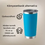 Hordozható hőtartó Termosz Utazó Pohár 500ml fém szívószállal
