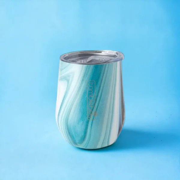 Tumblebee Unsplash duplafalú Acél Hordozható Thermo Kávés Pohár Blue opal 350ml