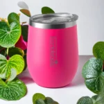 Tumblebee Unsplash duplafalú Acél Hordozható Thermo Kávés neon pink 350ml