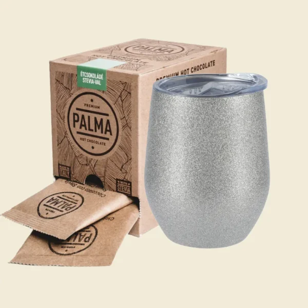 Forró csoki termosz kávés pohárral- Cukormentes étcsoki