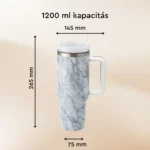 Tumblebee Bulky termosz pohár 1200 ml Silver Marble