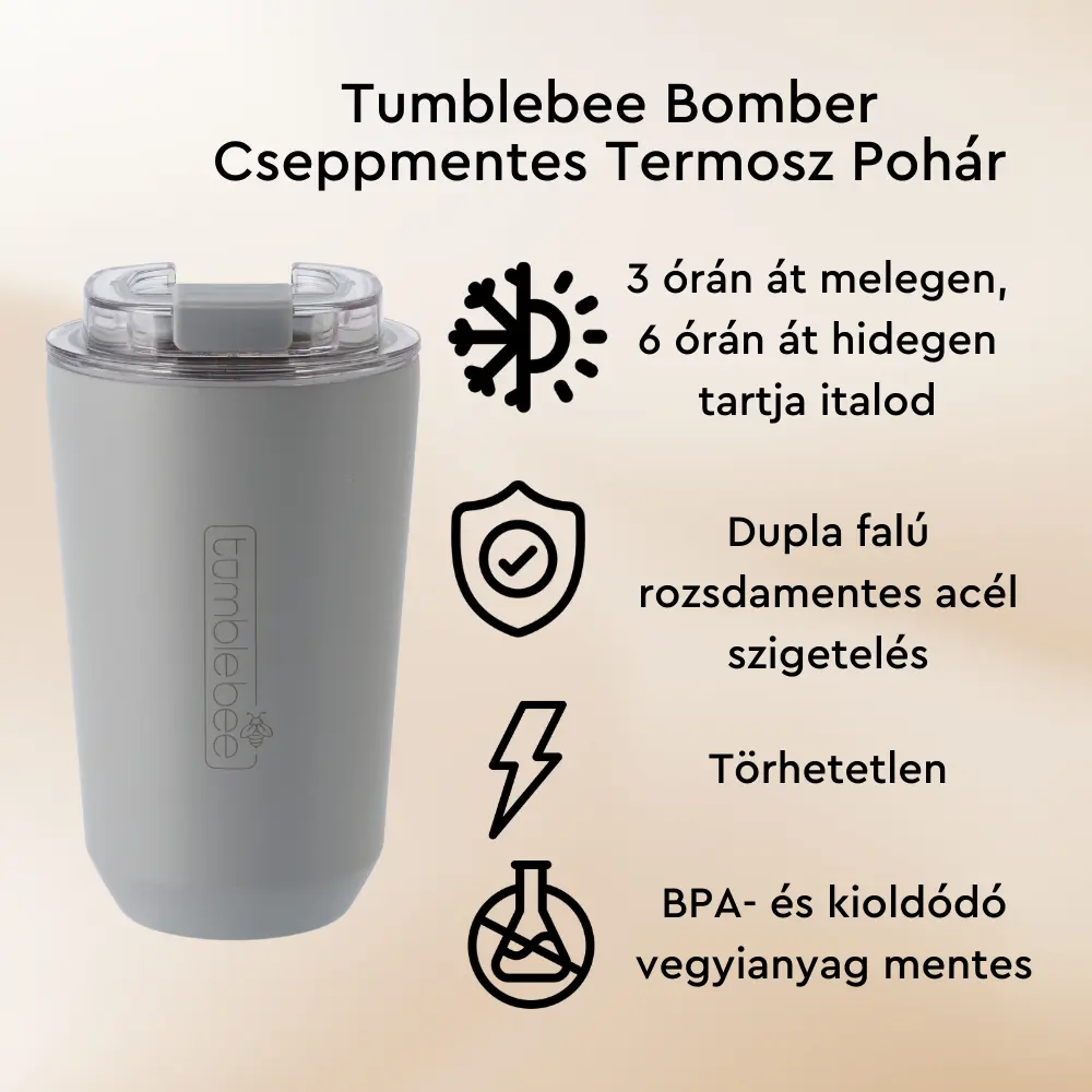 Tumblebee Bomber Cseppmentes Termosz Kávés Pohár 350 ml