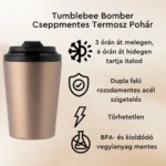 Tumblebee Bomber Cseppmentes Termosz Kávés Pohár 350 ml – Henna